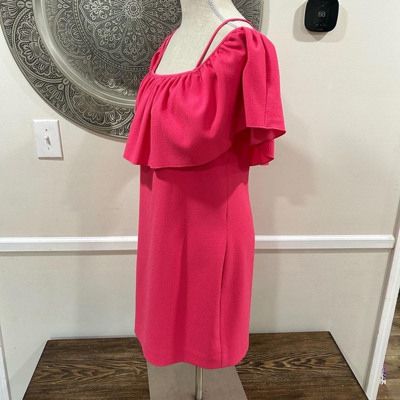 Trina Turk pink off the shoulders dress - Size 8  - Picture 5 of 8